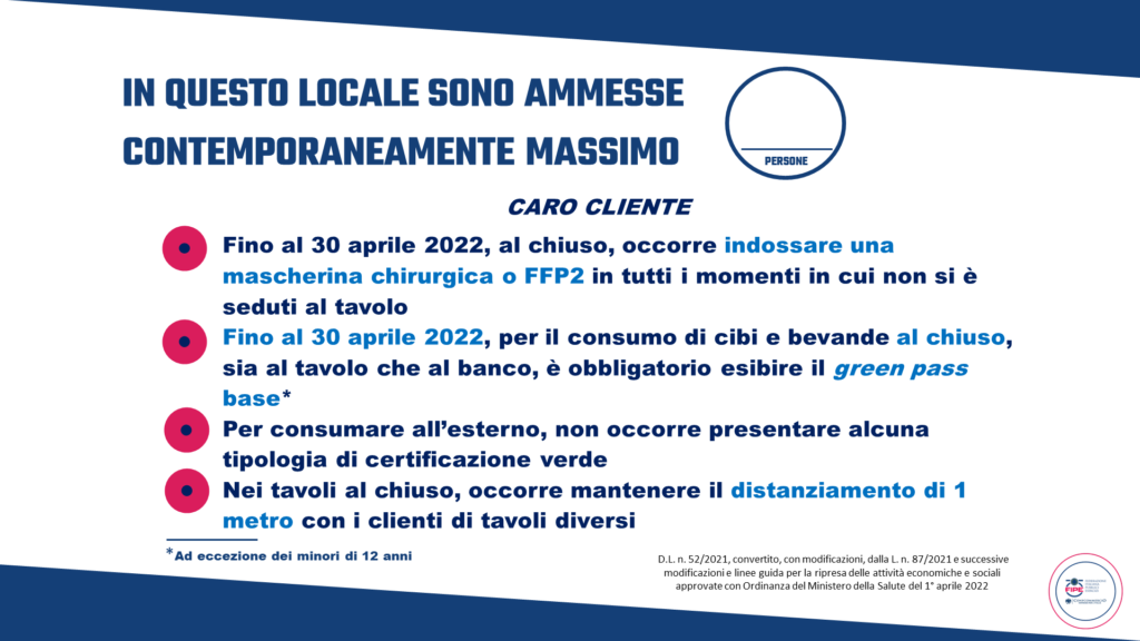 CARTELLO RISTORAZIONE APILE 2022